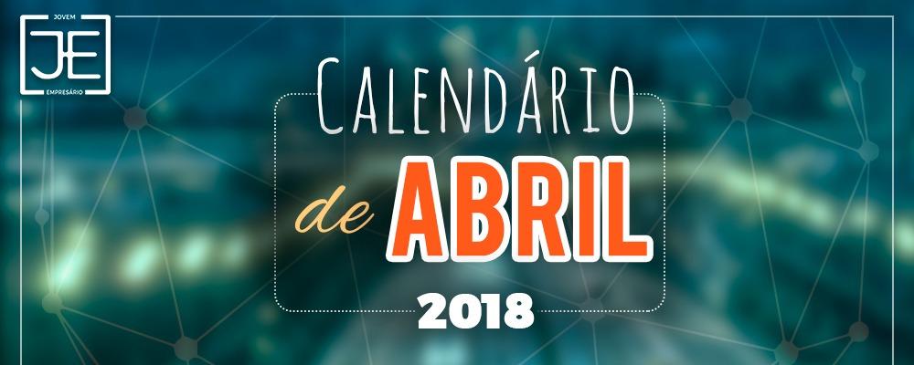 Calendário de Eventos - Abril 2018