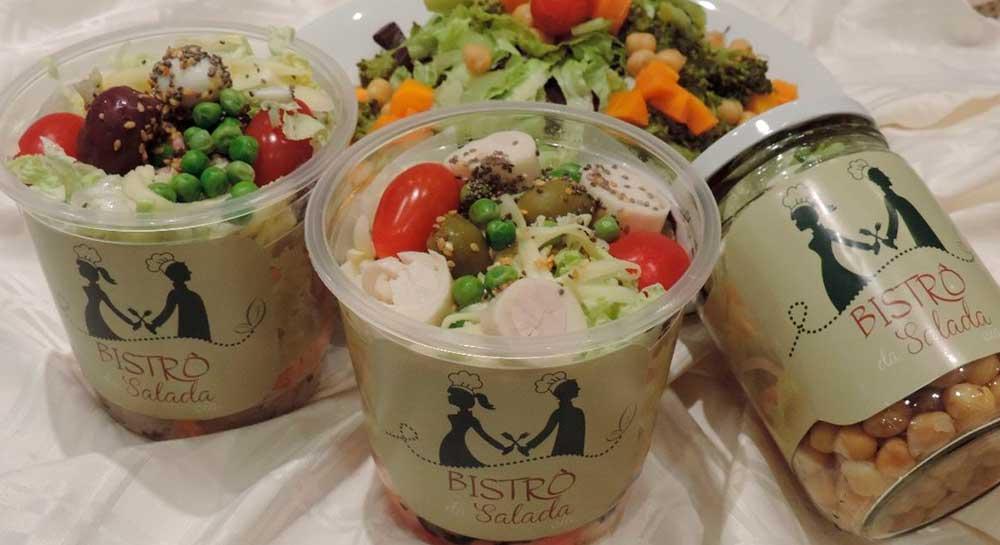 Saladas prontas para consumir em qualquer local